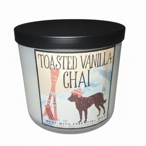 Bath & Body Works Toasted Vanilla Chai 3 Wick Candle Discontinued Winter Scent
